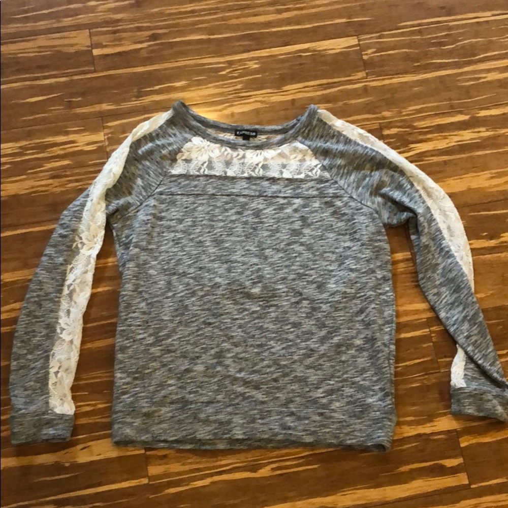 Express lace detail sweatshirt